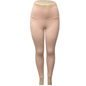 Yunoga High Waisted Leggings Pink Cropped Athleisure Workout Size Medium